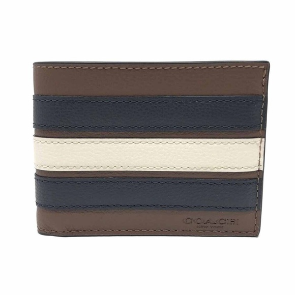 Coach Men’s Slim Billfold Saddle Leather Wallet - Picture 1 of 5
